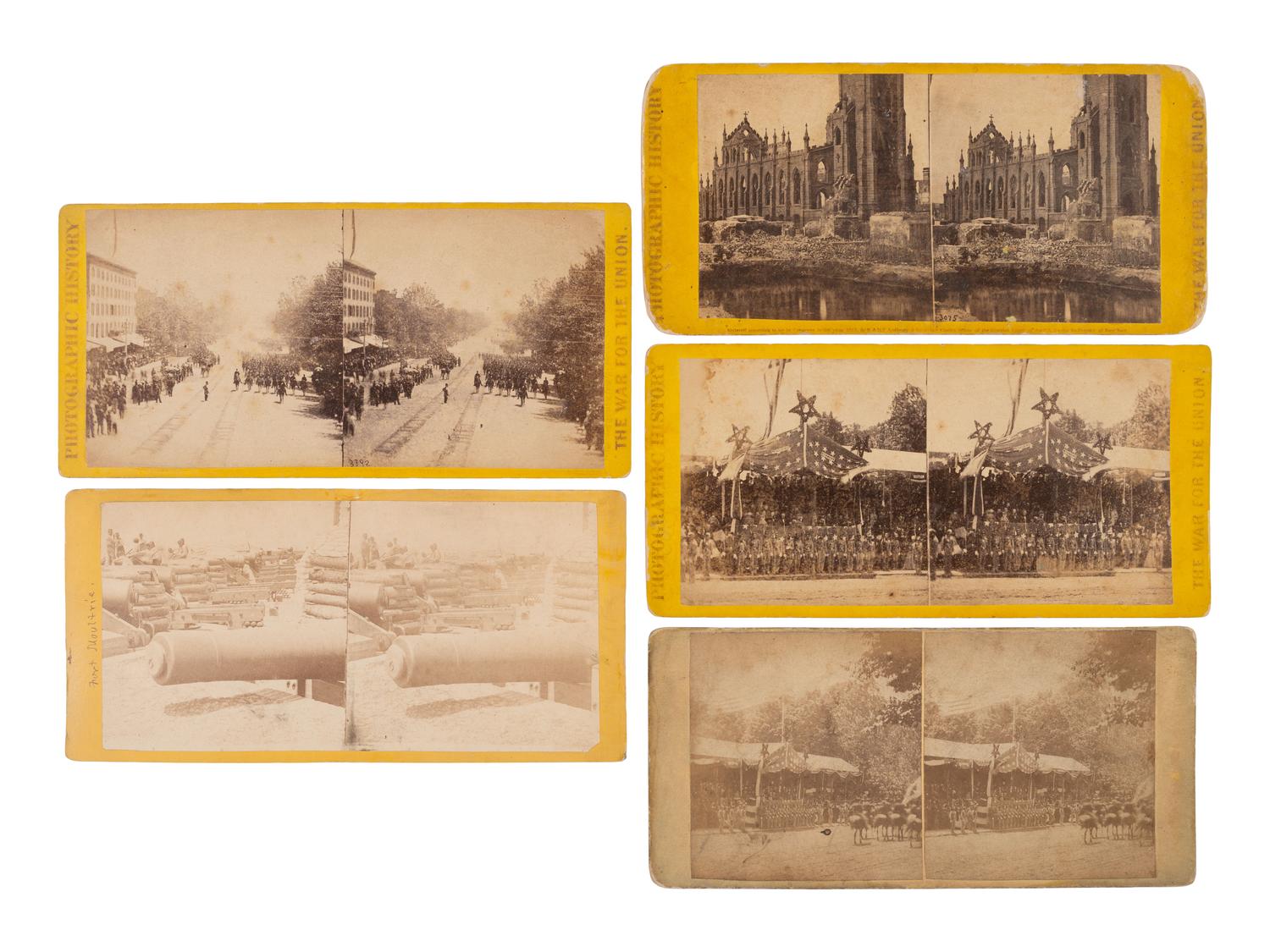 [CIVIL WAR]. A collection of 85 stereoviews from "The War for the Union" series. E. & H.T. Anthony, New York.