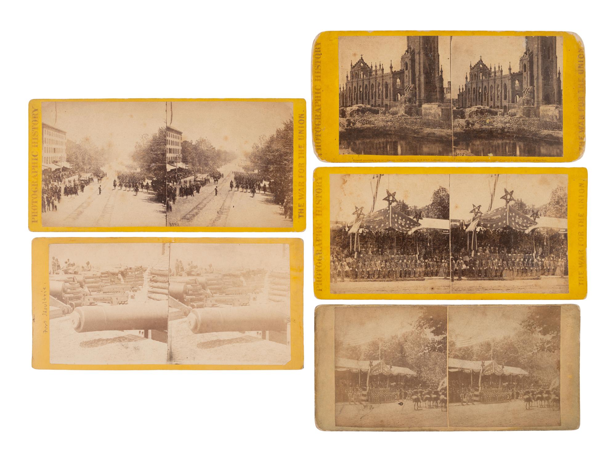 [CIVIL WAR]. A collection of 85 stereoviews from "The War for the Union" series. E. & H.T. Anthony, New York.