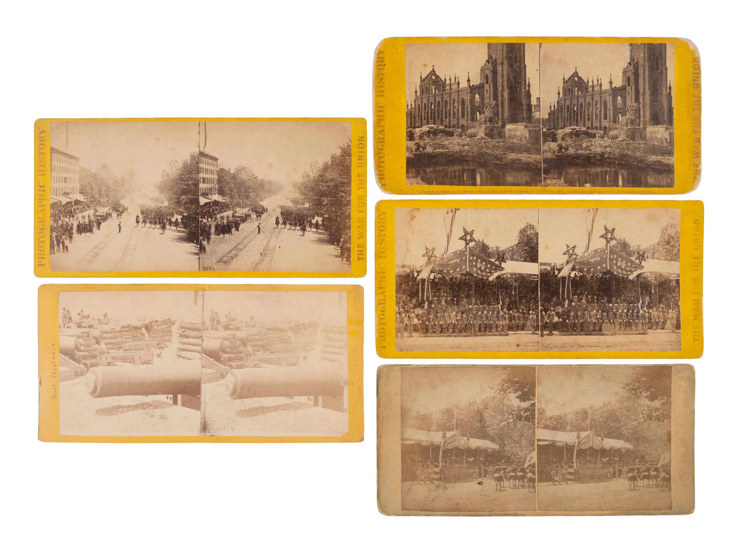 [CIVIL WAR]. A collection of 85 stereoviews from "The War for the Union" series. E. & H.T. Anthony, New York.