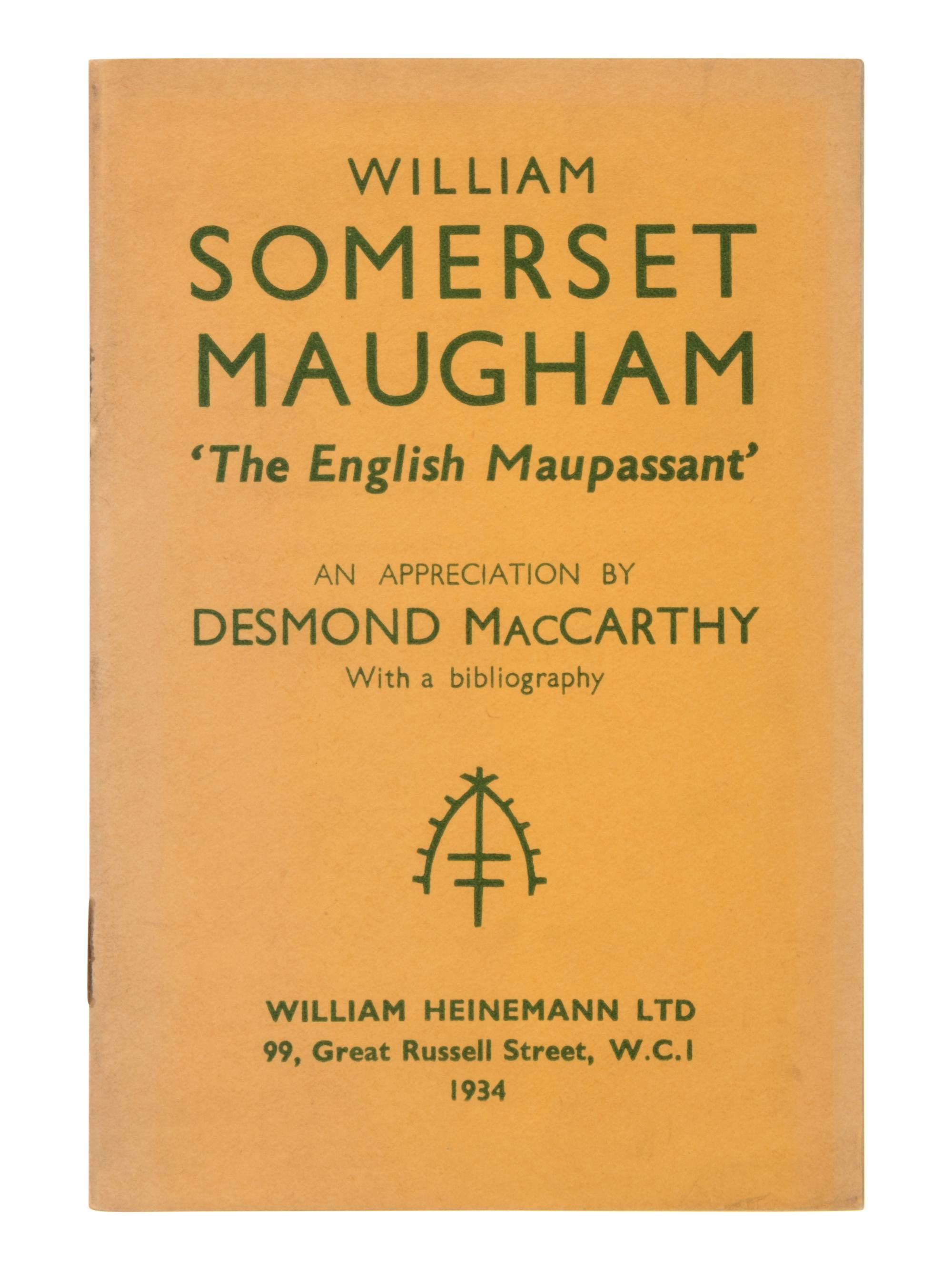 [Literature] [Maugham, W. Somerset]. Large Archive of Related Works