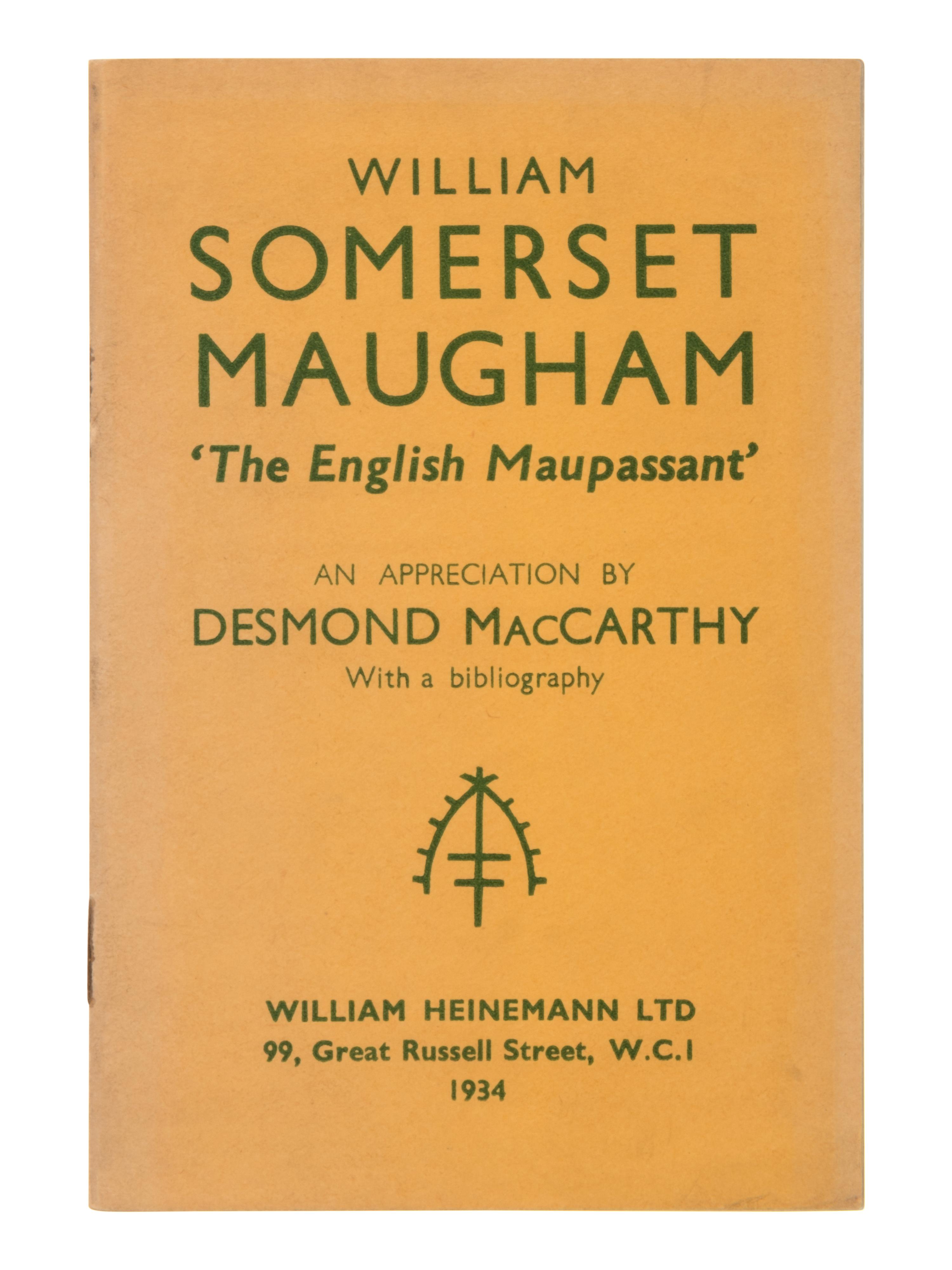 [Literature] [Maugham, W. Somerset]. Large Archive of Related Works