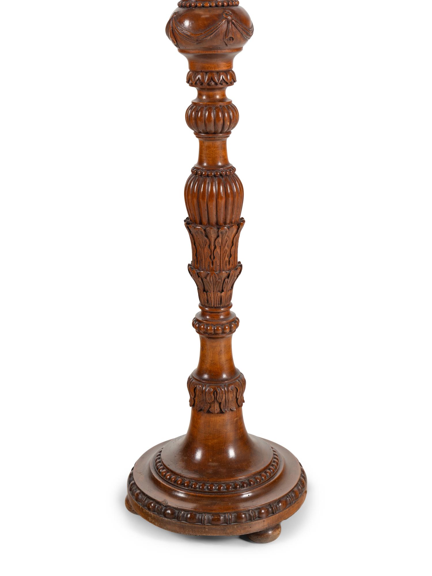 An English Mahogany Floor Lamp