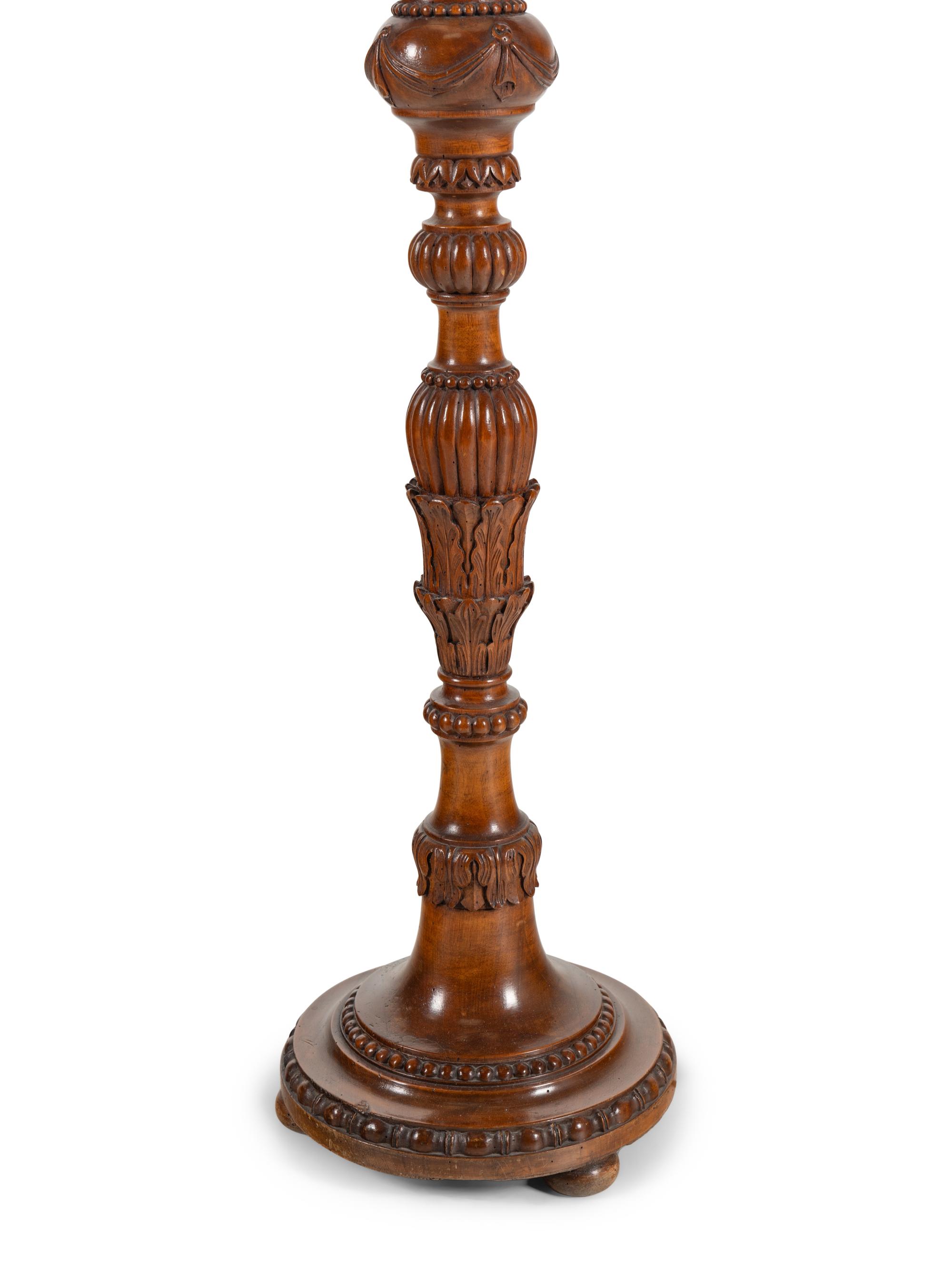 An English Mahogany Floor Lamp
