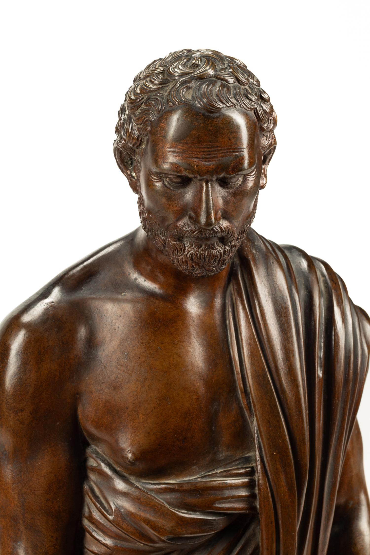 An Italian Bronze Figure of Demosthenes