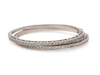 PAIR OF DIAMOND BANGLE BRACELETS