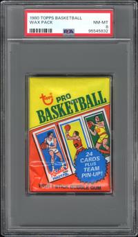 A Sealed Unopened 1980 Topps Basketball Wax Pack (PSA 8 NM-MT) - Possible Bird/Magic Rookie
