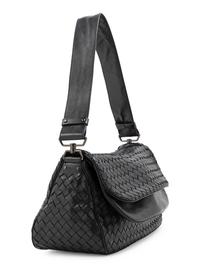 A Bottega Veneta Black Intrecciato Bag