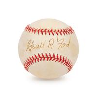 A President Gerald Ford Single Signed Autograph Baseball