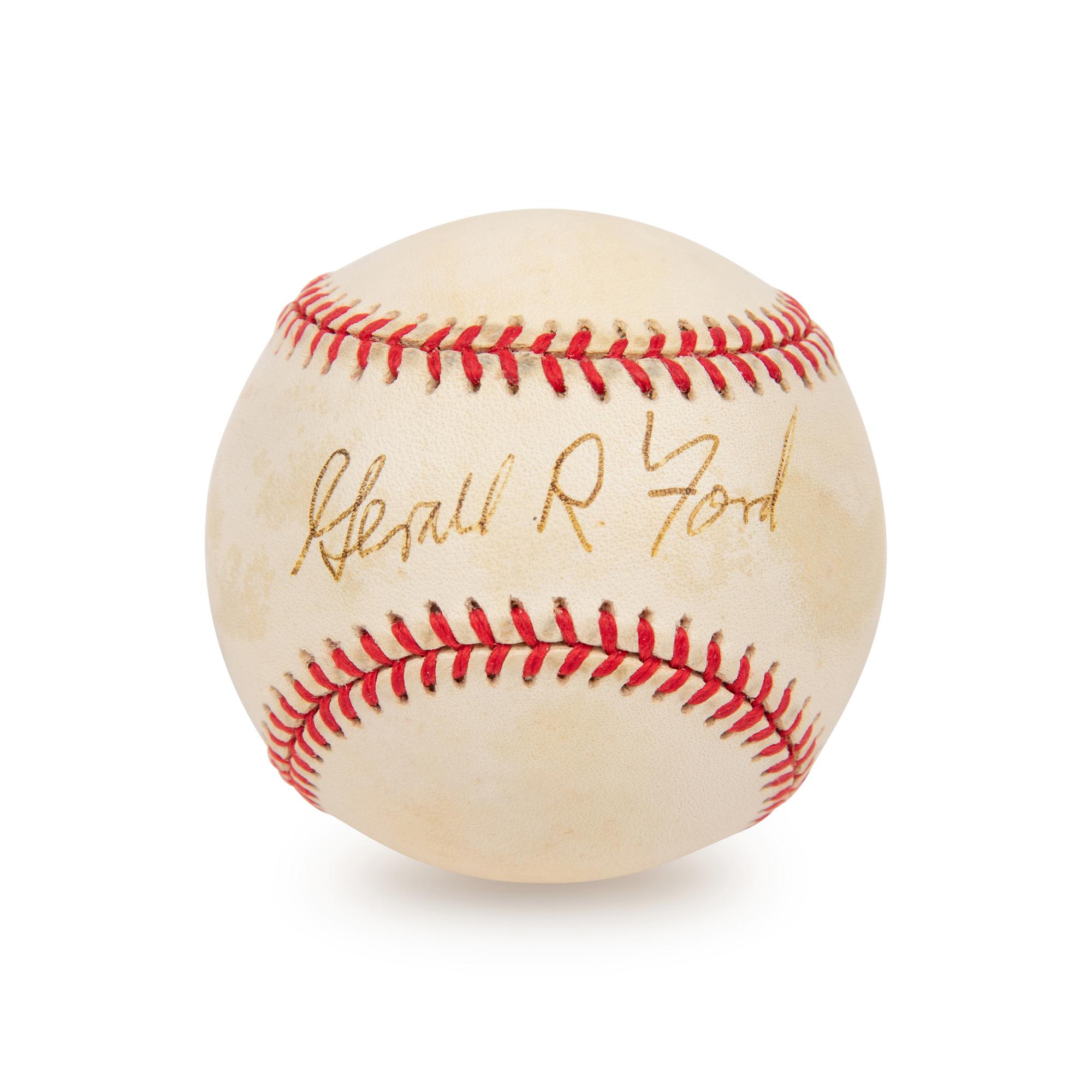 A President Gerald Ford Single Signed Autograph Baseball