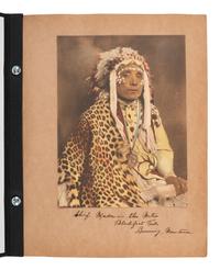 [NATIVE AMERICANS]. Album of 18 photographs of Blackfeet Chiefs, incl. Two Guns White Calf.