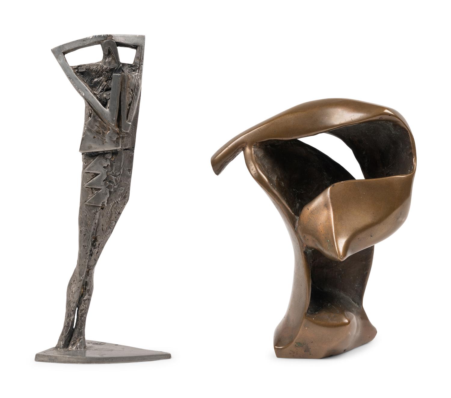 Two Modernist Metal Sculptures