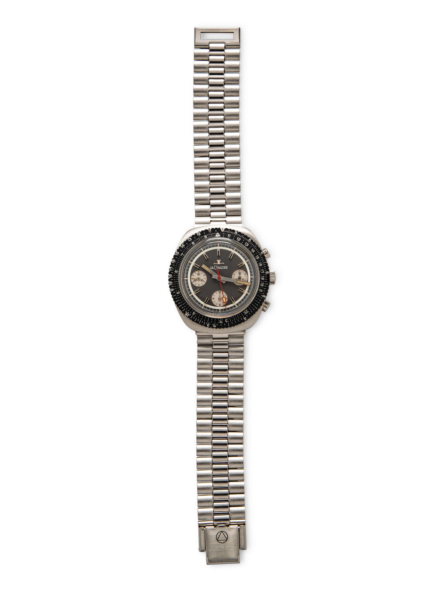 LECOULTRE, REF. E2647 STAINLESS STEEL 'CHRONOGRAPH CALCULATOR' WATCH, BOX & PAPERS