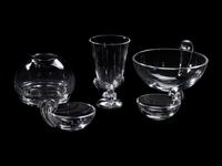 Four Steuben Glass Articles and an Orrefors Glass Vase