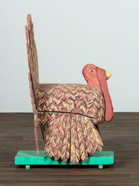 A Carved and Painted Folk Art Turkey