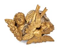 An Italian Carved Giltwood and Silvered Wall Mount