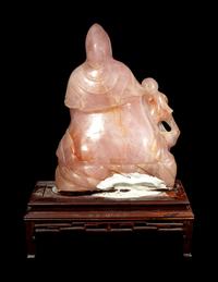 Five Chinese Carved Hardstone Figures of Immortals