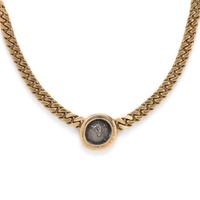 BVLGARI, YELLOW GOLD AND COIN 'MONETE' NECKLACE