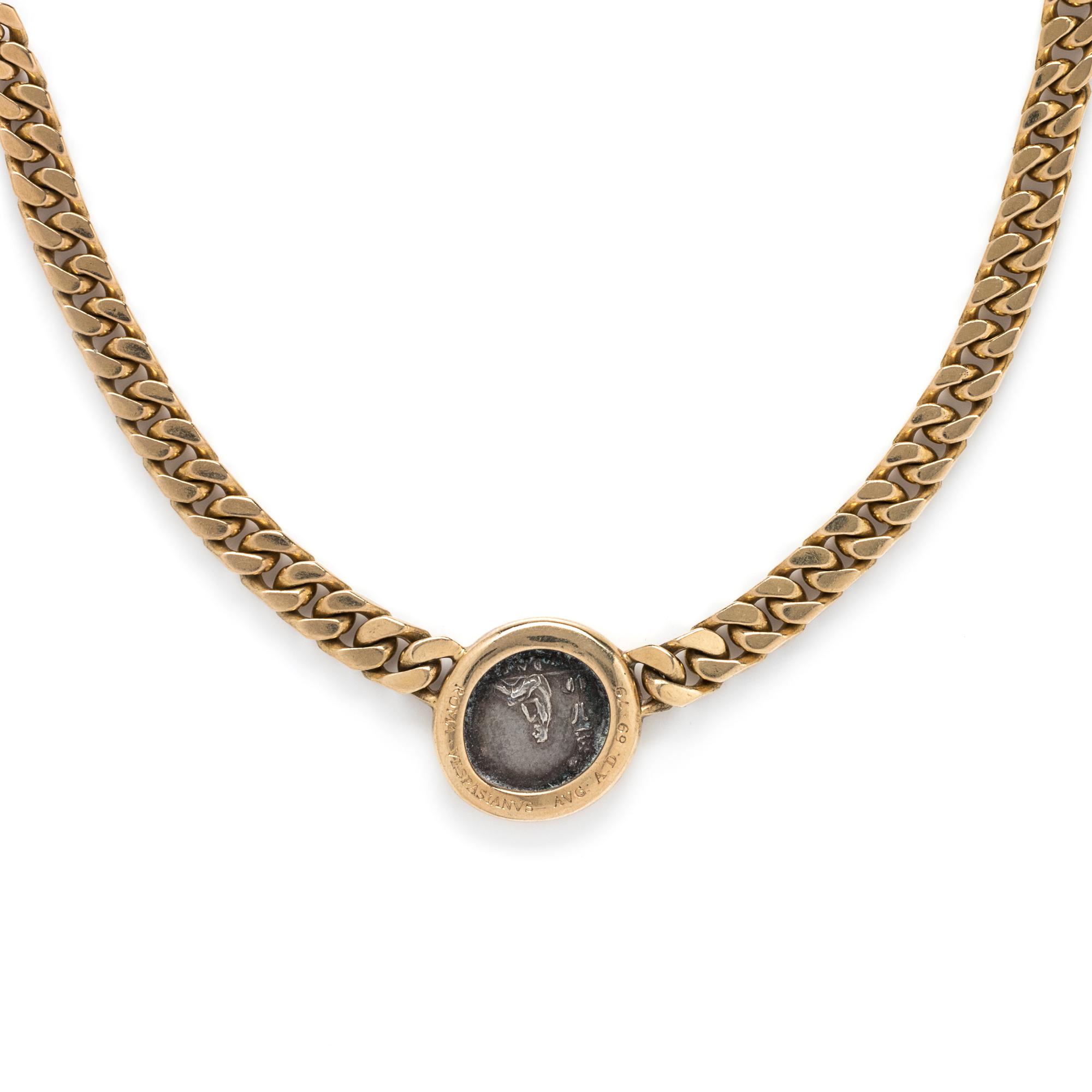 BVLGARI, YELLOW GOLD AND COIN 'MONETE' NECKLACE