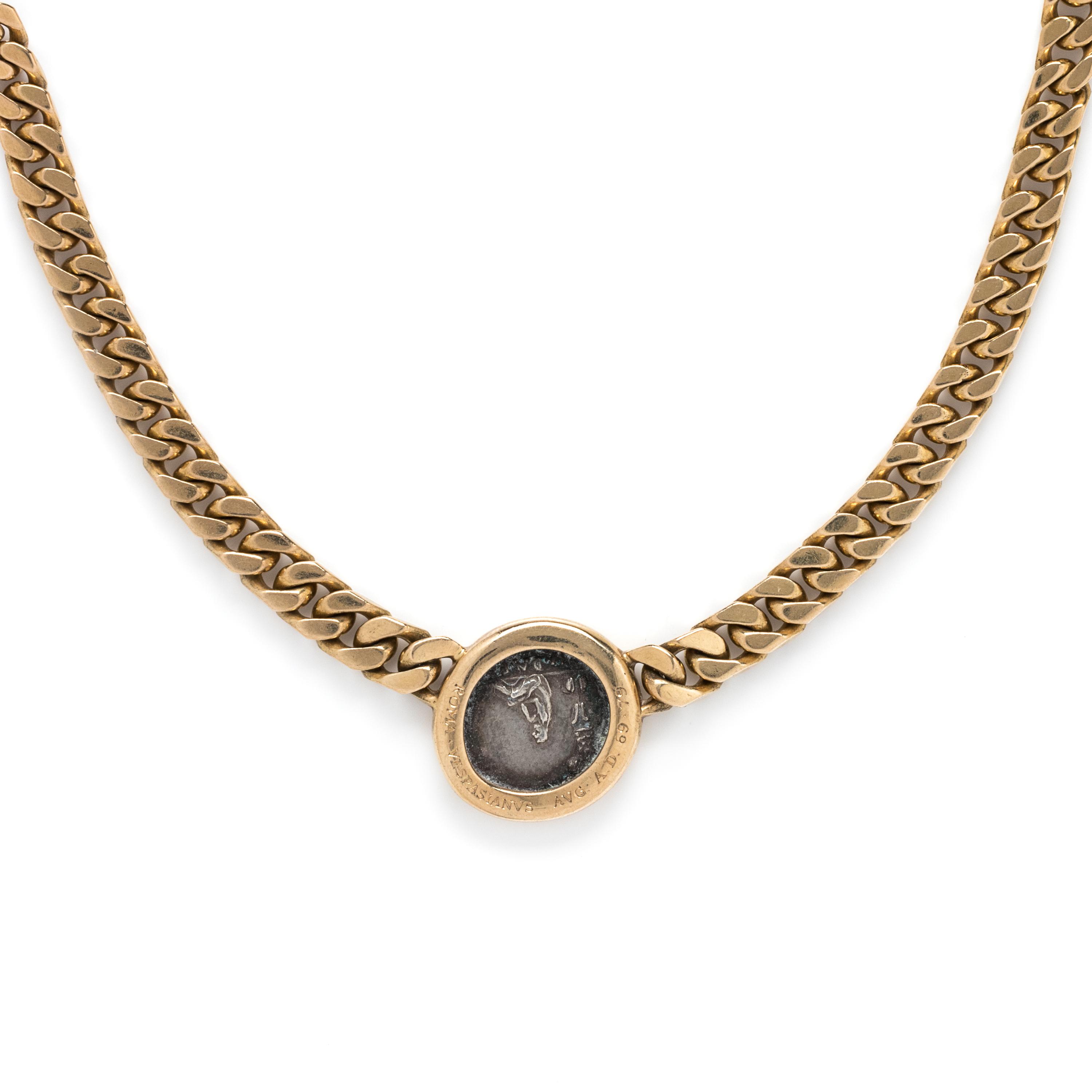 BVLGARI, YELLOW GOLD AND COIN 'MONETE' NECKLACE