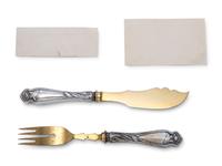 A Cased German Silver Fish Service