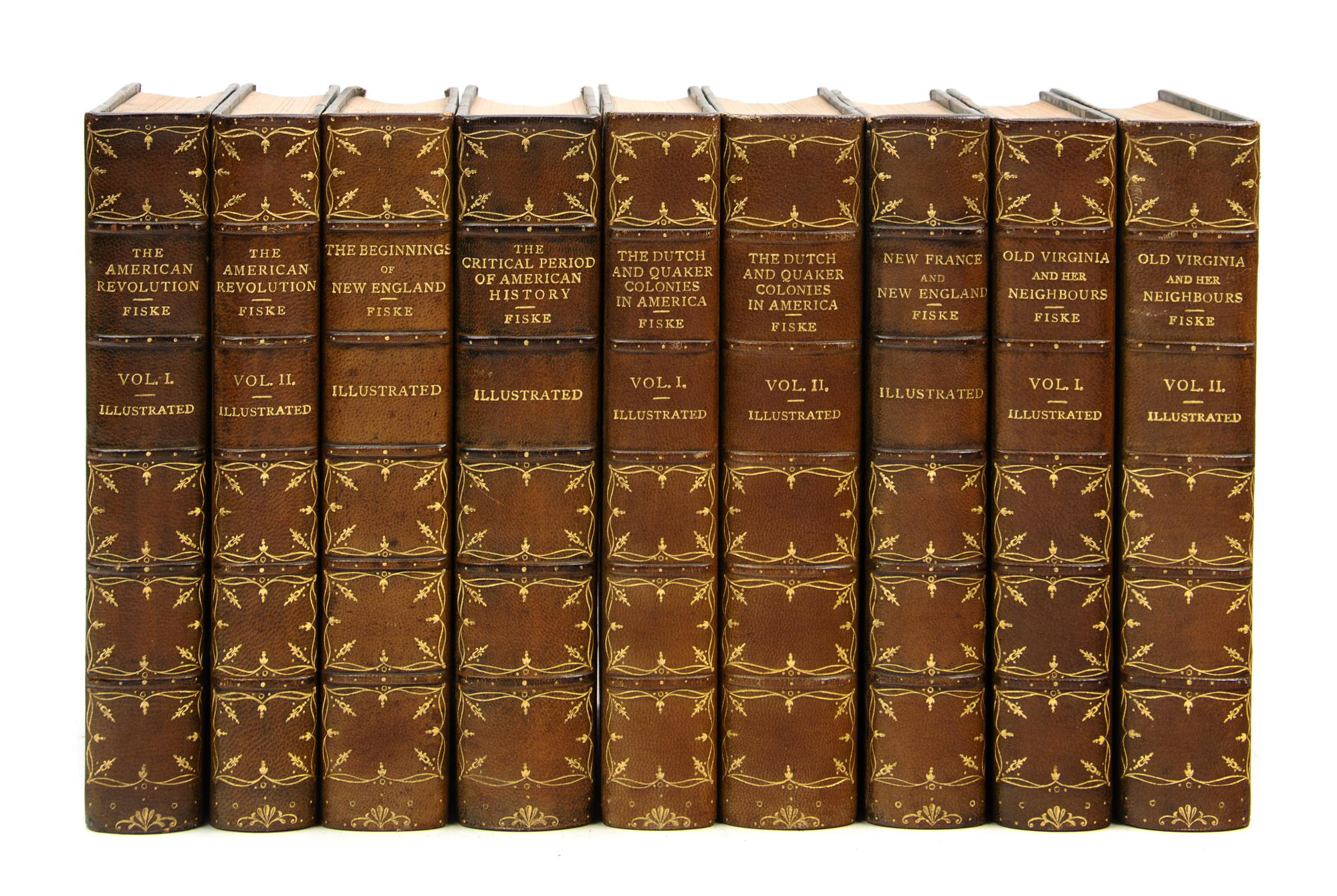 FISKE, John (1842-1901). Works. Boston and New York: Houghton, Mifflin and Company, 1904.