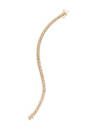A 14 Karat Yellow Gold and Diamond Bracelet,
