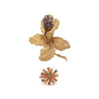 COLLECTION OF YELLOW GOLD AND MULTIGEM JEWELRY