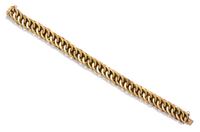 An 18 Karat Yellow Gold Fancy Link Chain Bracelet, 47.10 dwts.