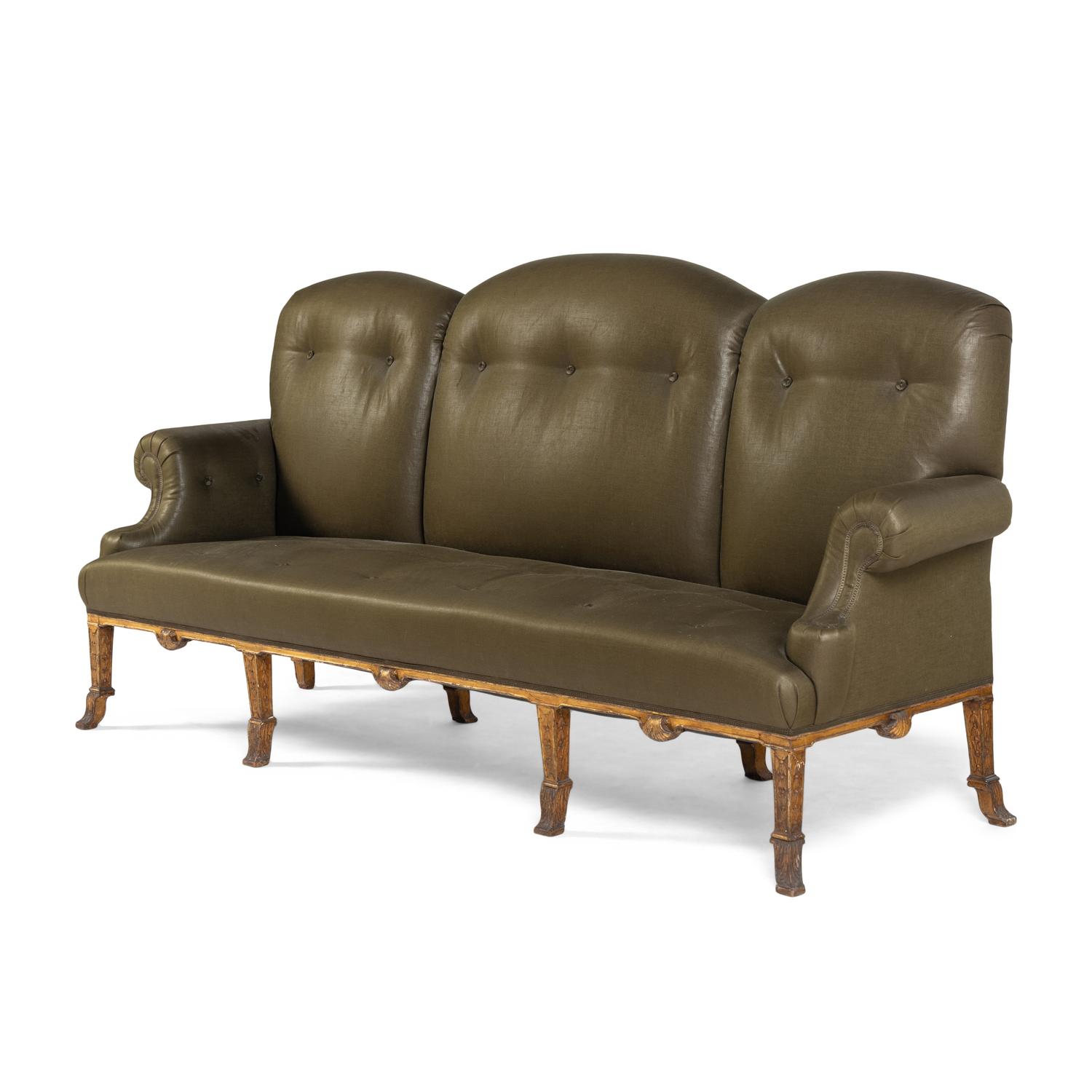 A George III Style Giltwood Sofa