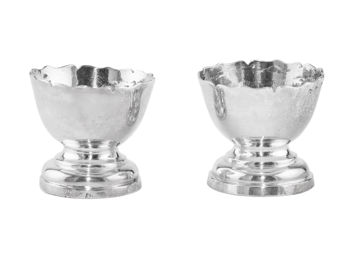 A Pair of Continental Silver Master Salts