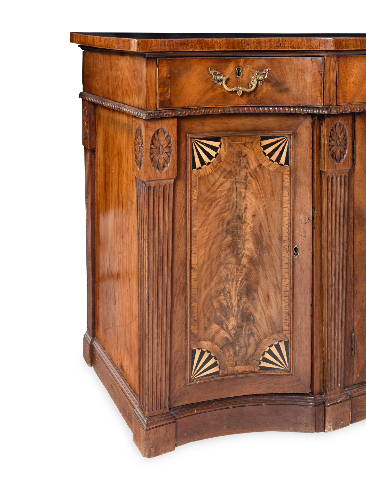 A Regency Mahogany Sideboard with Part-Ebonized Inlay