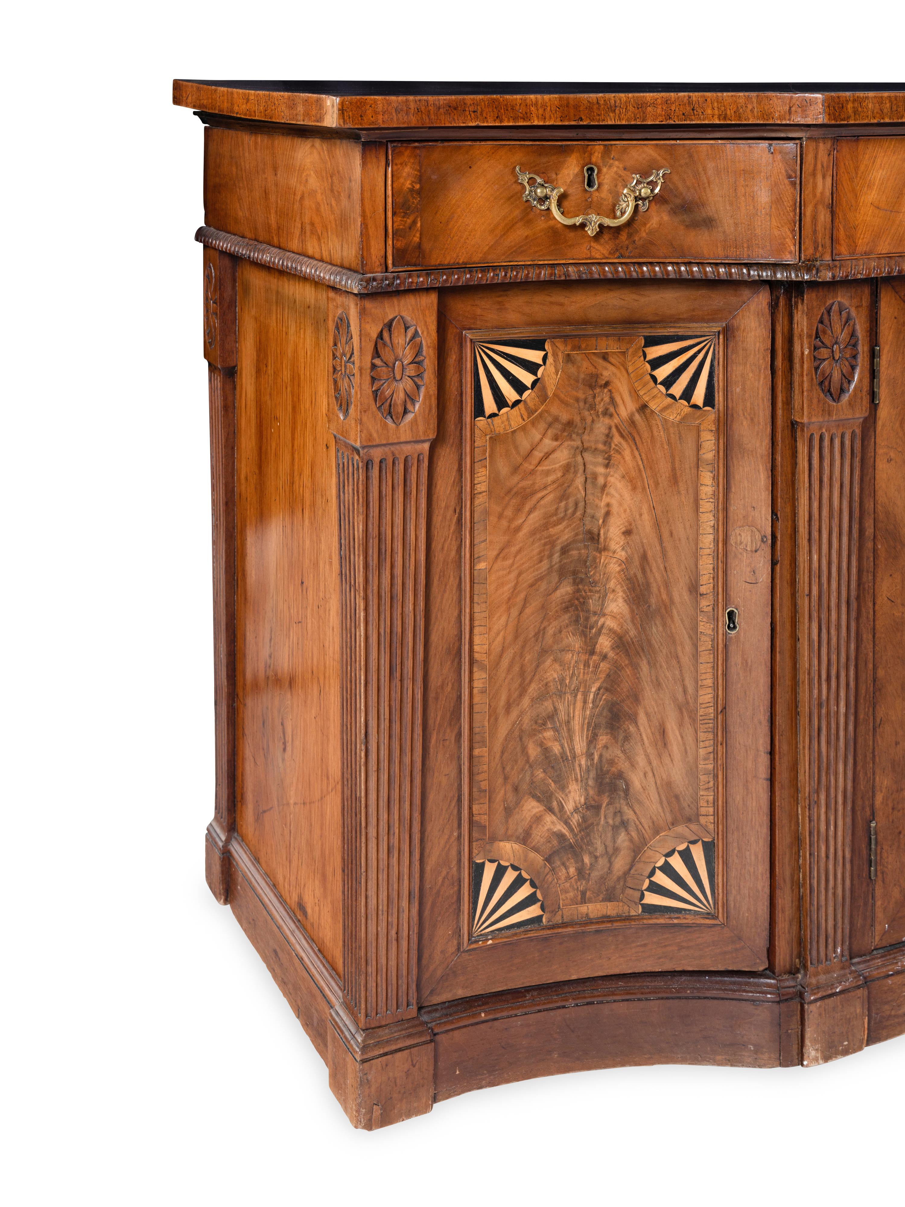 A Regency Mahogany Sideboard with Part-Ebonized Inlay
