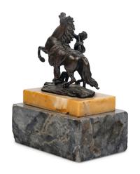 A Bronze Group of a Marly Horse with Attendant