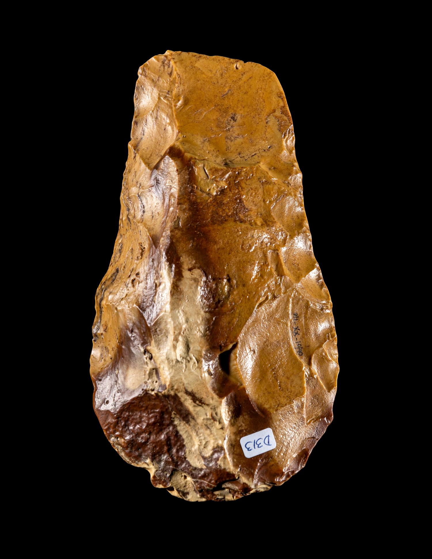 A Paleolithic Flint Lageniform Hand Axe