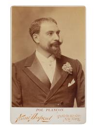 [19TH AND 20TH-CENTURY OPERA SINGERS]. A group of 7 photographs, cabinet photographs, photographic postcards, or photographic prints of opera singers from the 1890s-1900s, most signed, comprising images of: