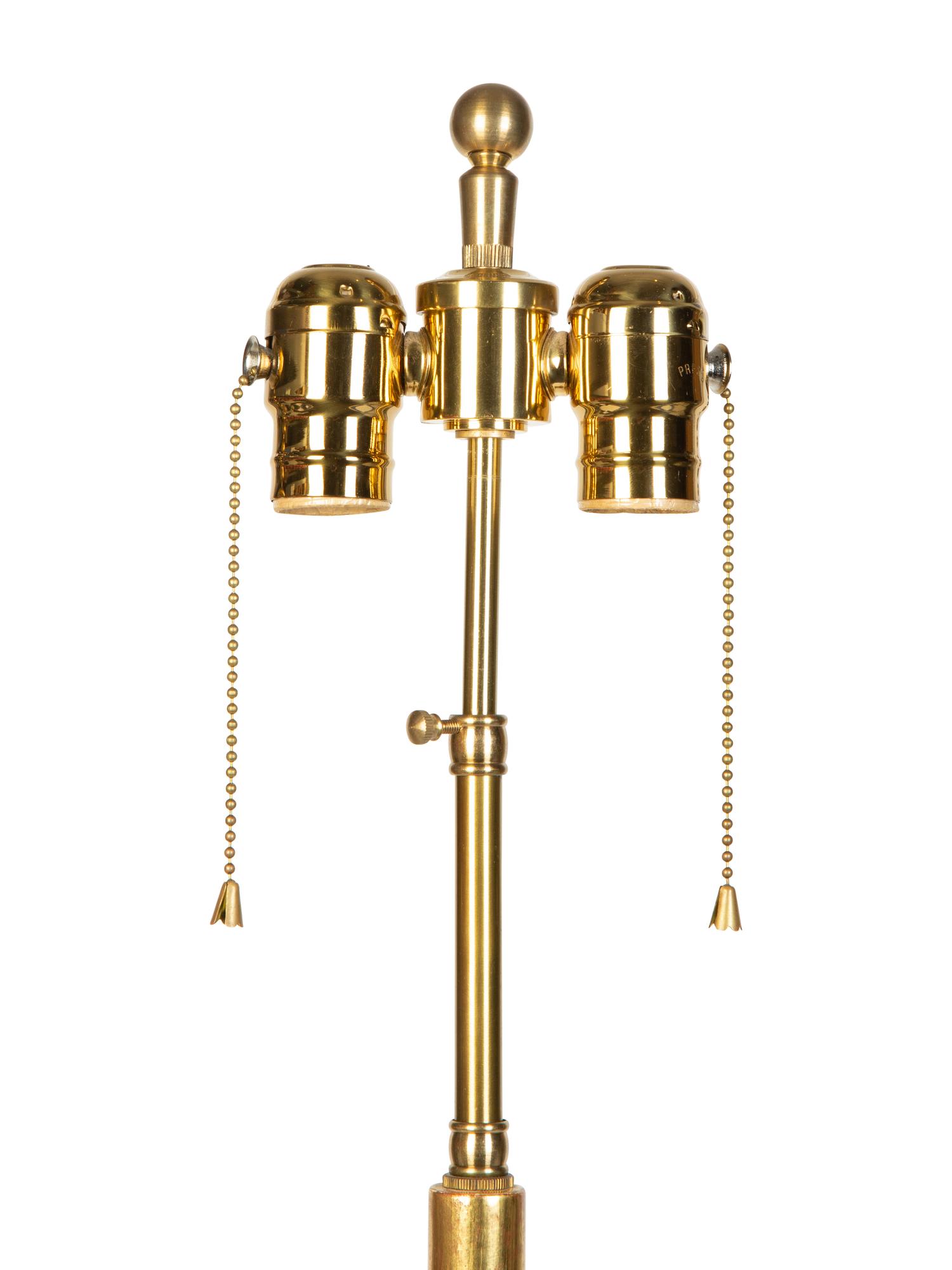 Three Giltwood Columnar Lamps