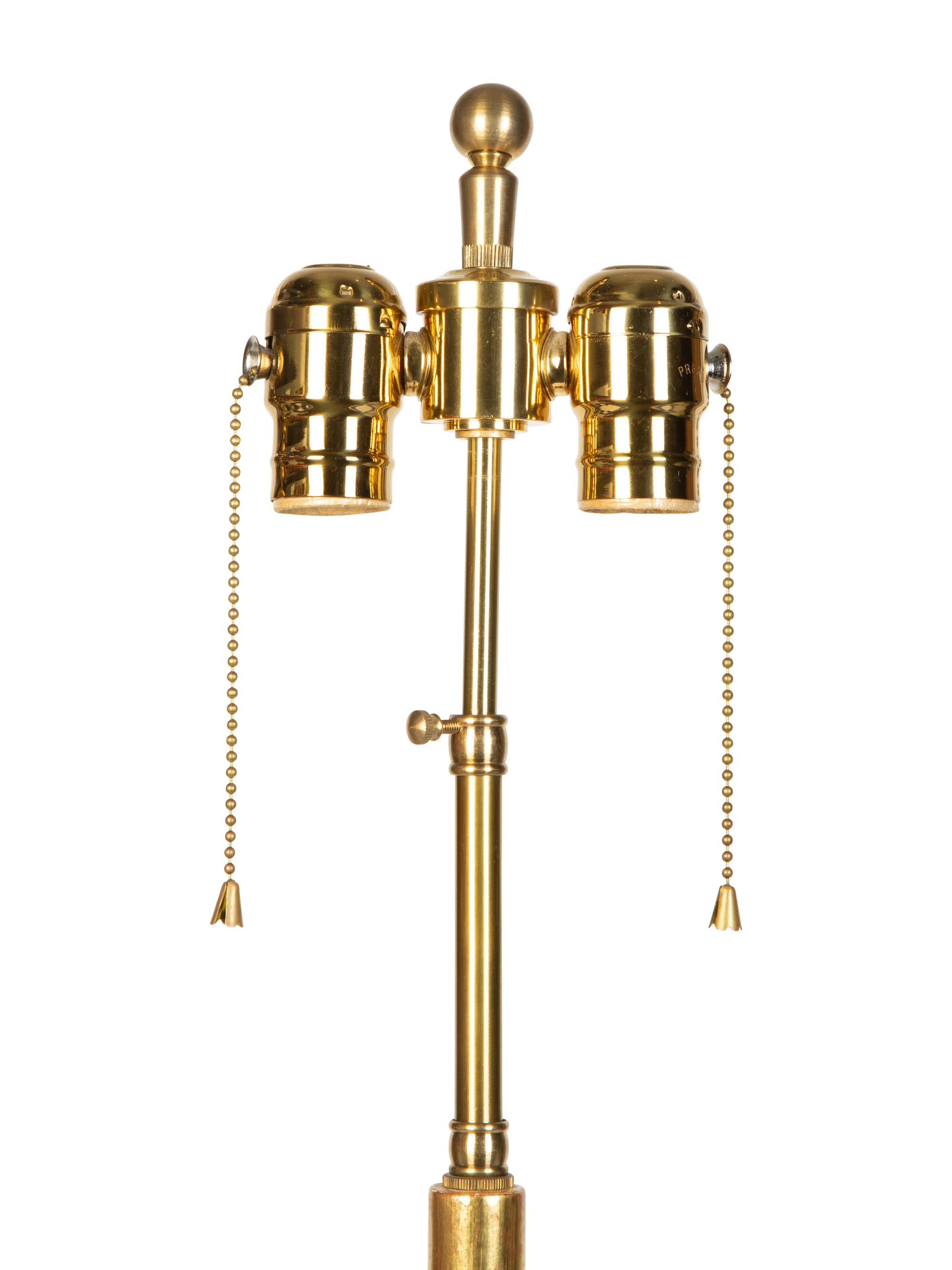 Three Giltwood Columnar Lamps