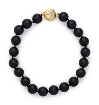 EnA, BLACK BEAD NECKLACE