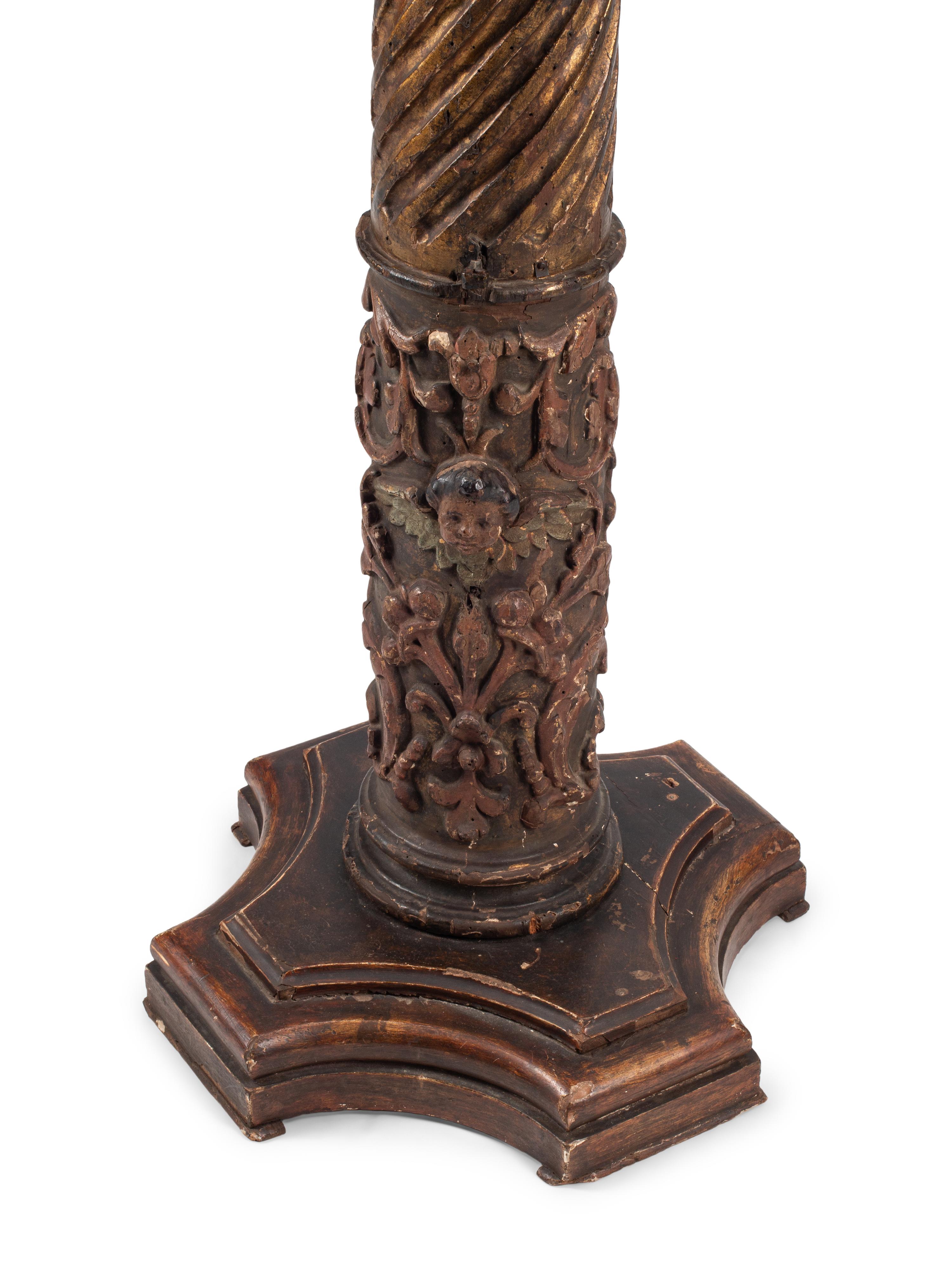 An Italian Giltwood Column