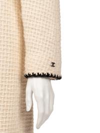 Chanel Tweed Coat with Feather Collar, 1990-2000s