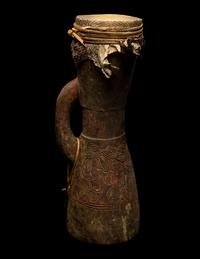 Eleven Oceanic and African Drums, Baskets, and Tools