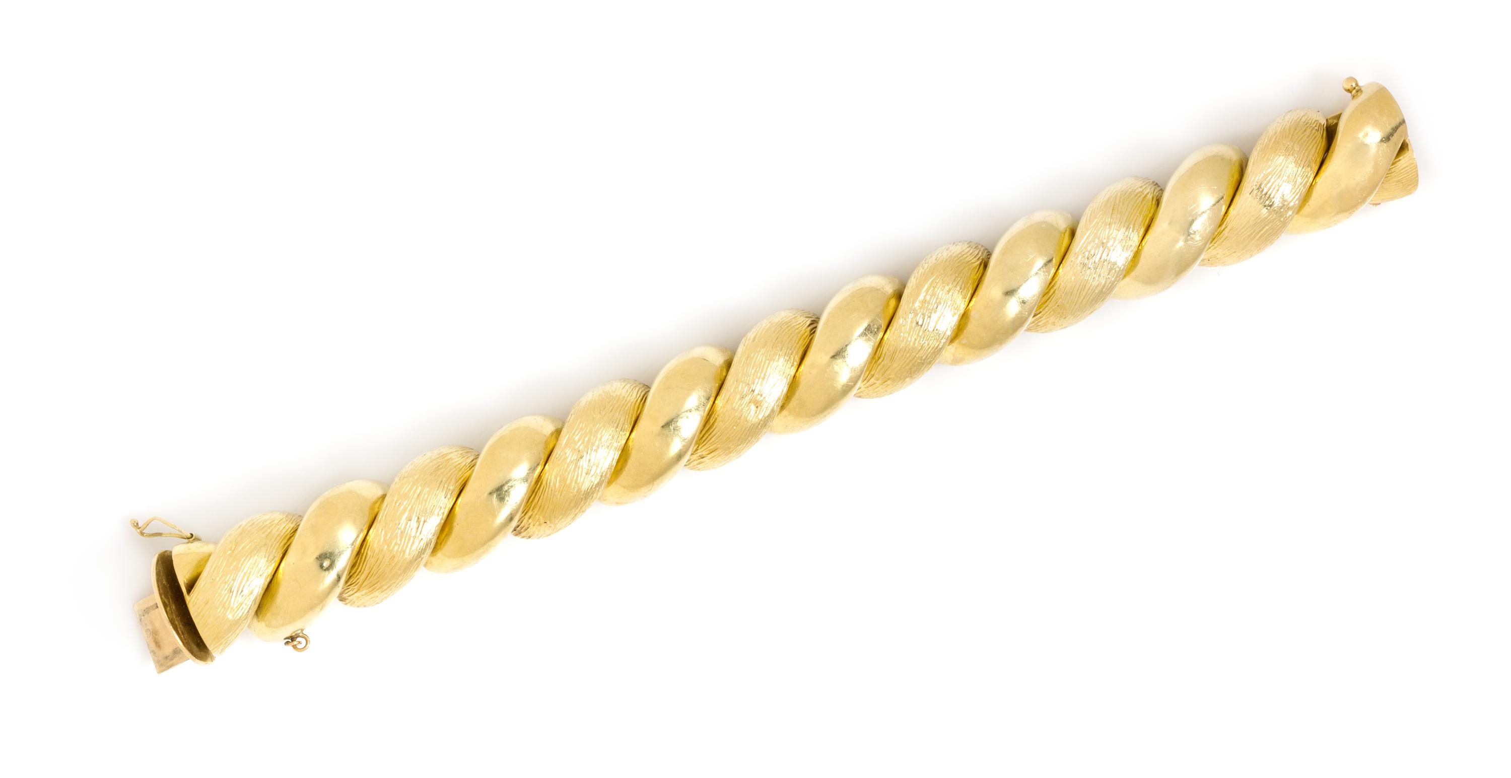 An 18 Karat Yellow Gold San Marco Link Bracelet, Annaratone & Magyary, 59.70 dwts.