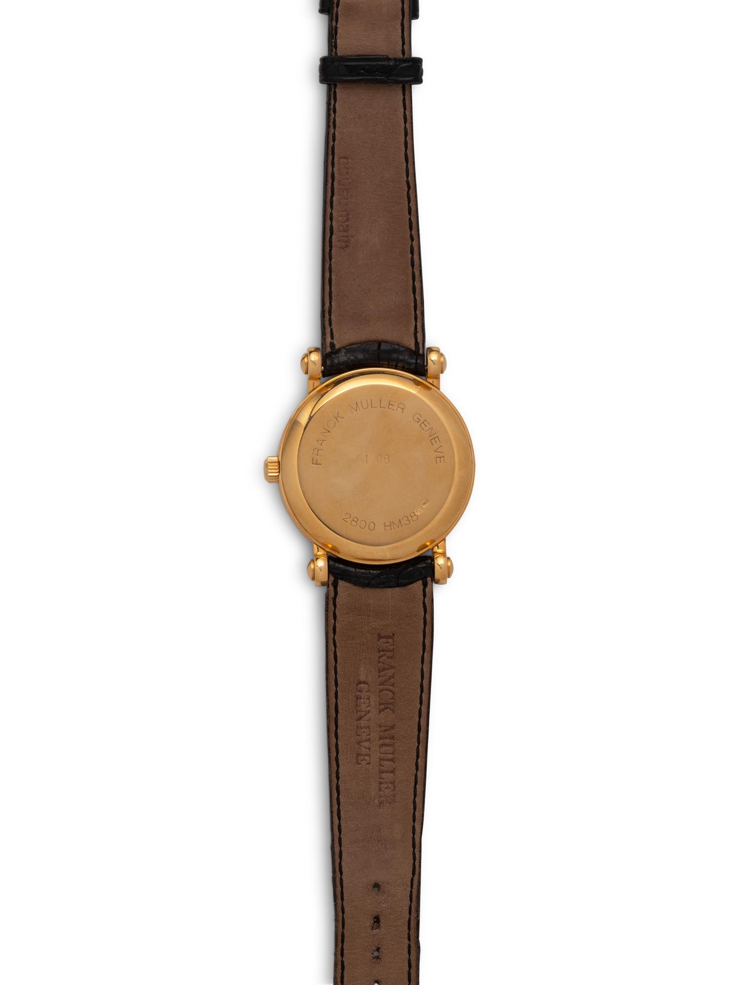 FRANCK MULLER, REF. 2800 18K YELLOW GOLD 'WORLD TIME' WATCH