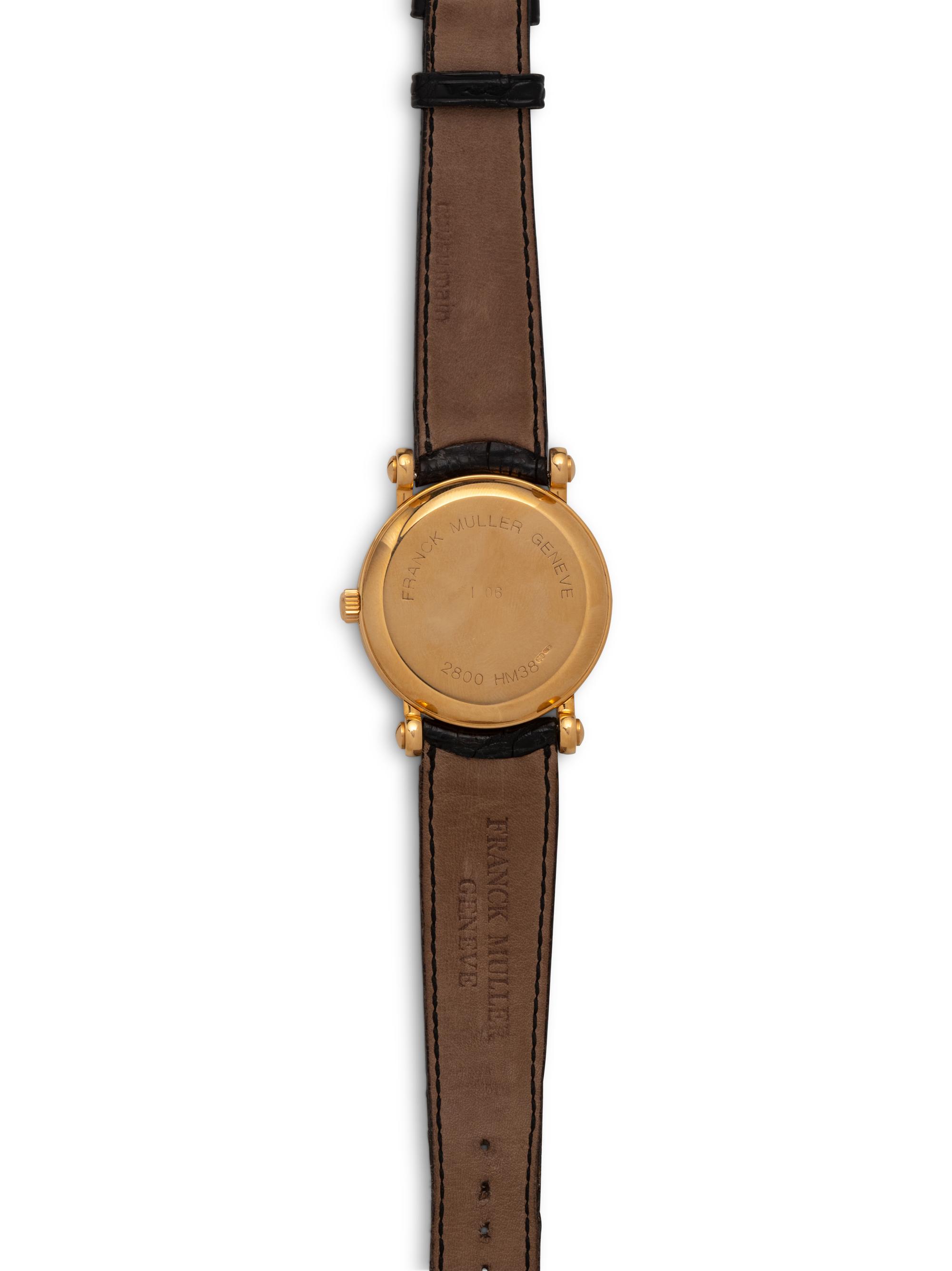 FRANCK MULLER, REF. 2800 18K YELLOW GOLD 'WORLD TIME' WATCH