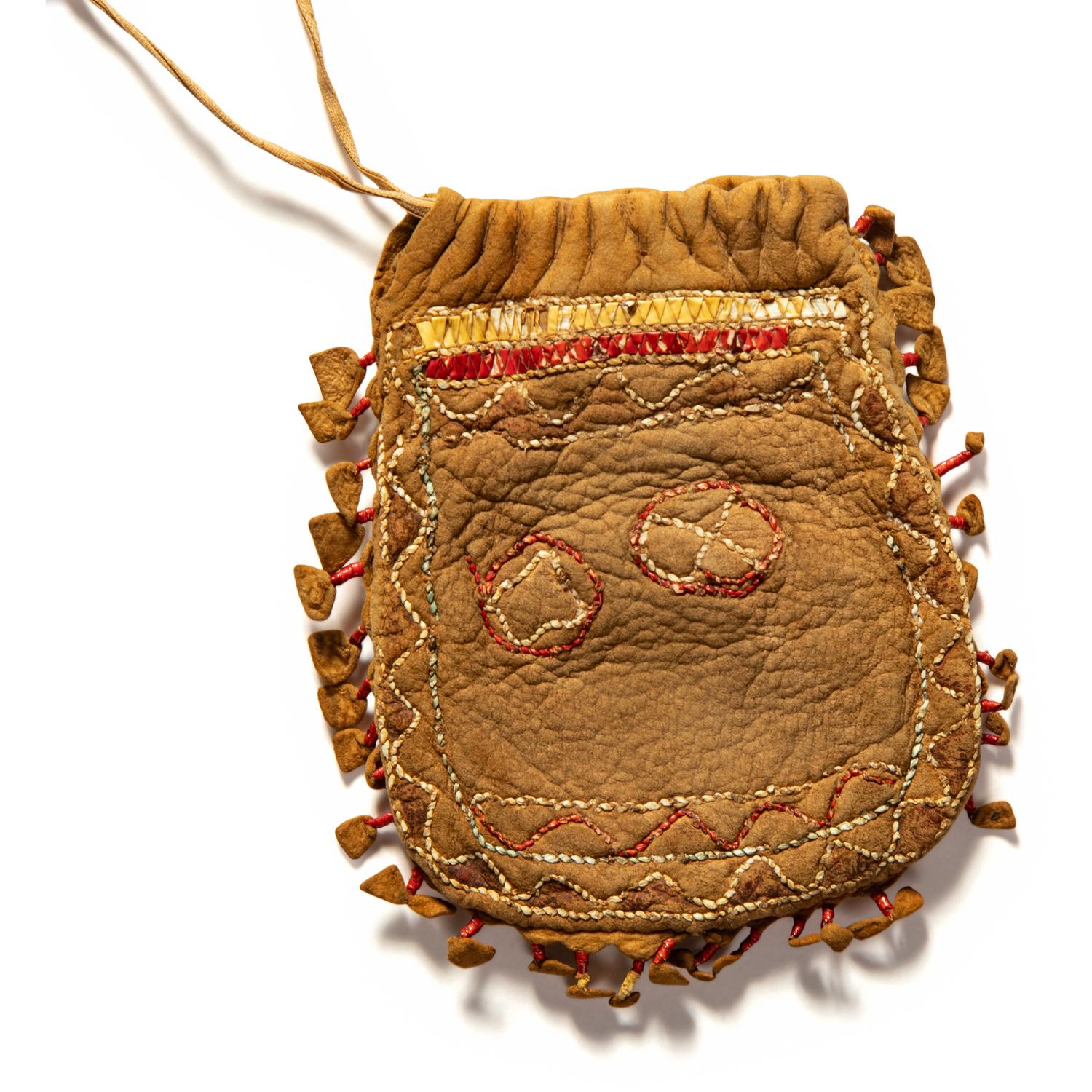 Great Lakes Quilled Drawstring Pouch