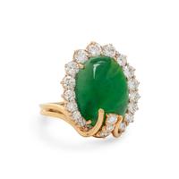 JADE AND DIAMOND RING