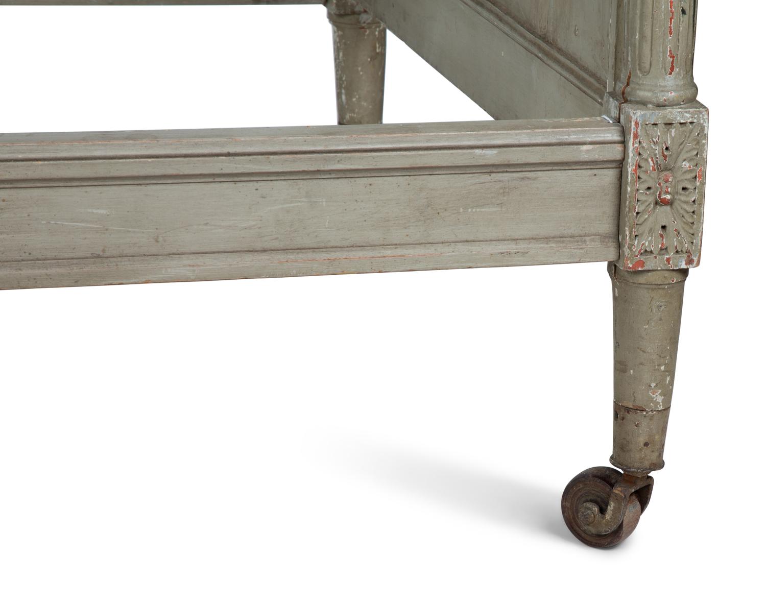 A Louis XVI Style Gray-Painted Daybed
