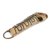 Apache Beaded Hide Doll Cradle, with Doll
