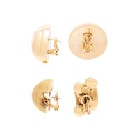 TWO PAIRS OF YELLOW GOLD EARRINGS