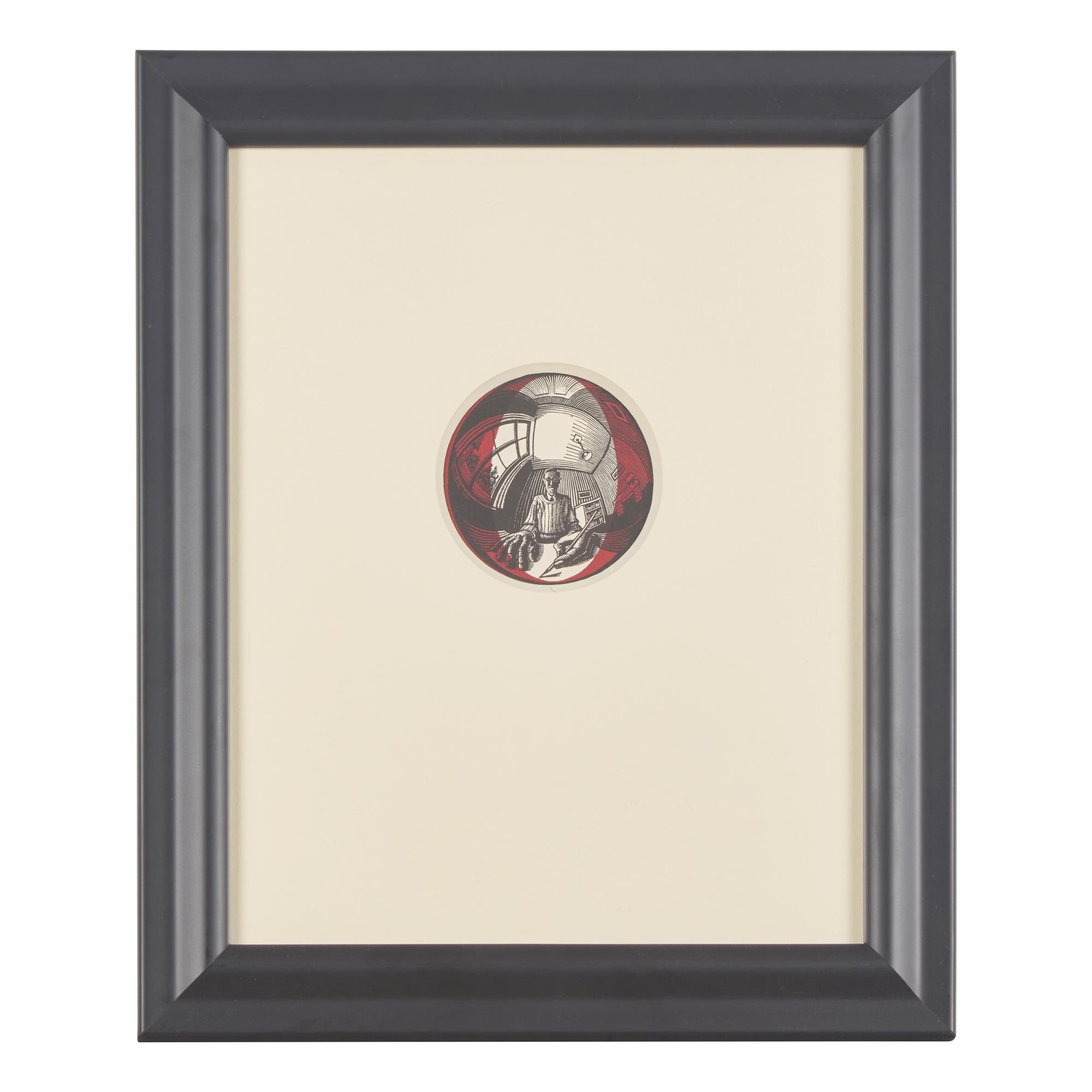 M.C. Escher (Dutch, 1898-1972) — Self-Portrait in Spherical Mirror (from Regelmatige Vlakverdeling (Regular Division of the Plane) ), 1958